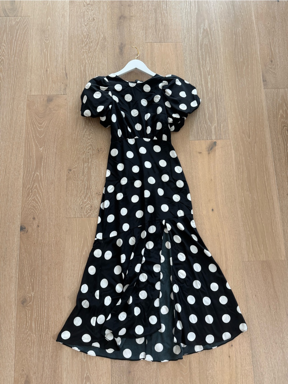 Miss Selfridge Black and White Polka Dot Midi Dress